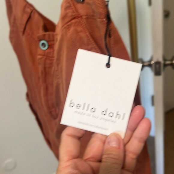 NWT Bella Dahl Sedona Rolled Cuff Utility Shorts Mid-Rise Relaxed Rust Orange 32 - Picture 2 of 5